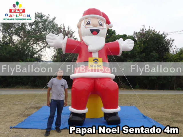 Papai Noel inflável gigante para Sousa Eletrodomésticos